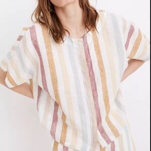 Madewell Multicolor Striped Blouse